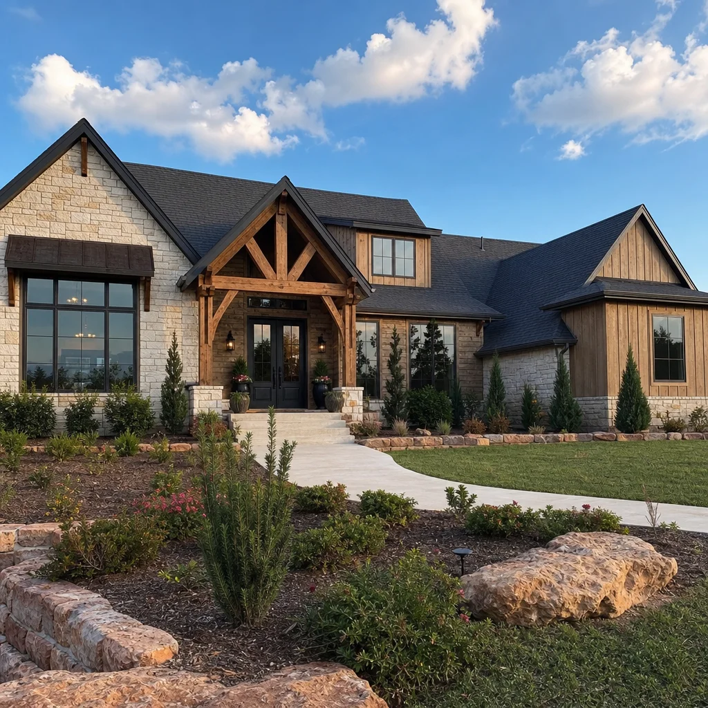 Modern farmhouse style home in Edmond, Oklahoma
